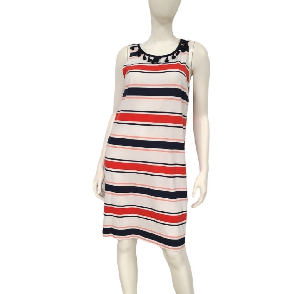 Crown and Ivy Striped Summer Dress Womens Size Small Red White Blue